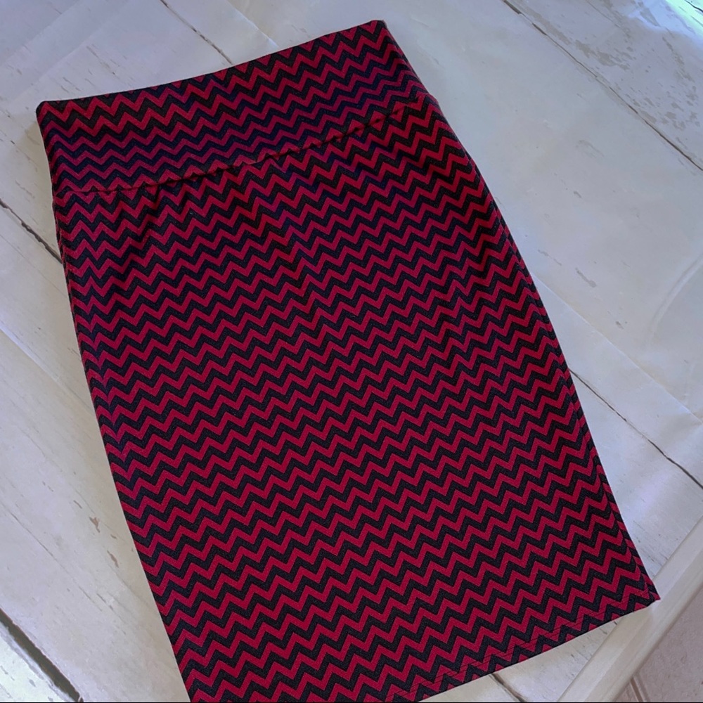 Chevron print pencil skirt